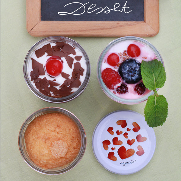 megusta!® 200 ml Einmachglas klar | 16er Set | Deckel Herzmuster | für Dessert, Marmelade, Kräuter